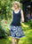 A-line Blue Courtyard frill skirt