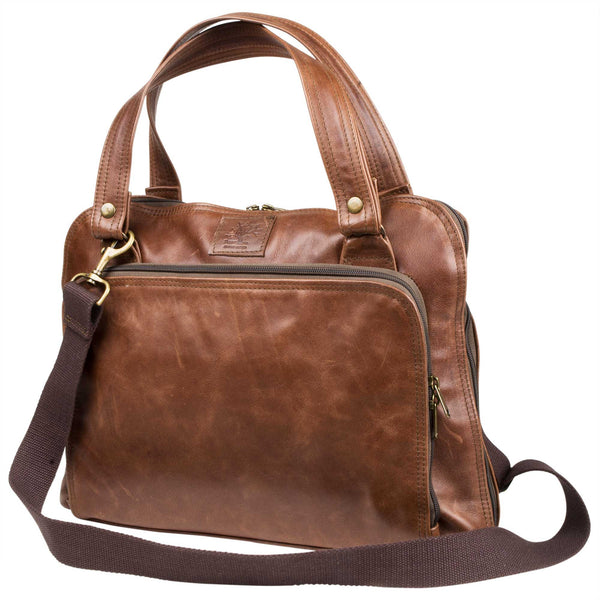 Leather Office bag – dark – Lou Hopper