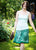 A-line Green crystal short skirt