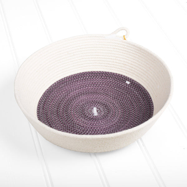 Medium dyed flat bowl – purple