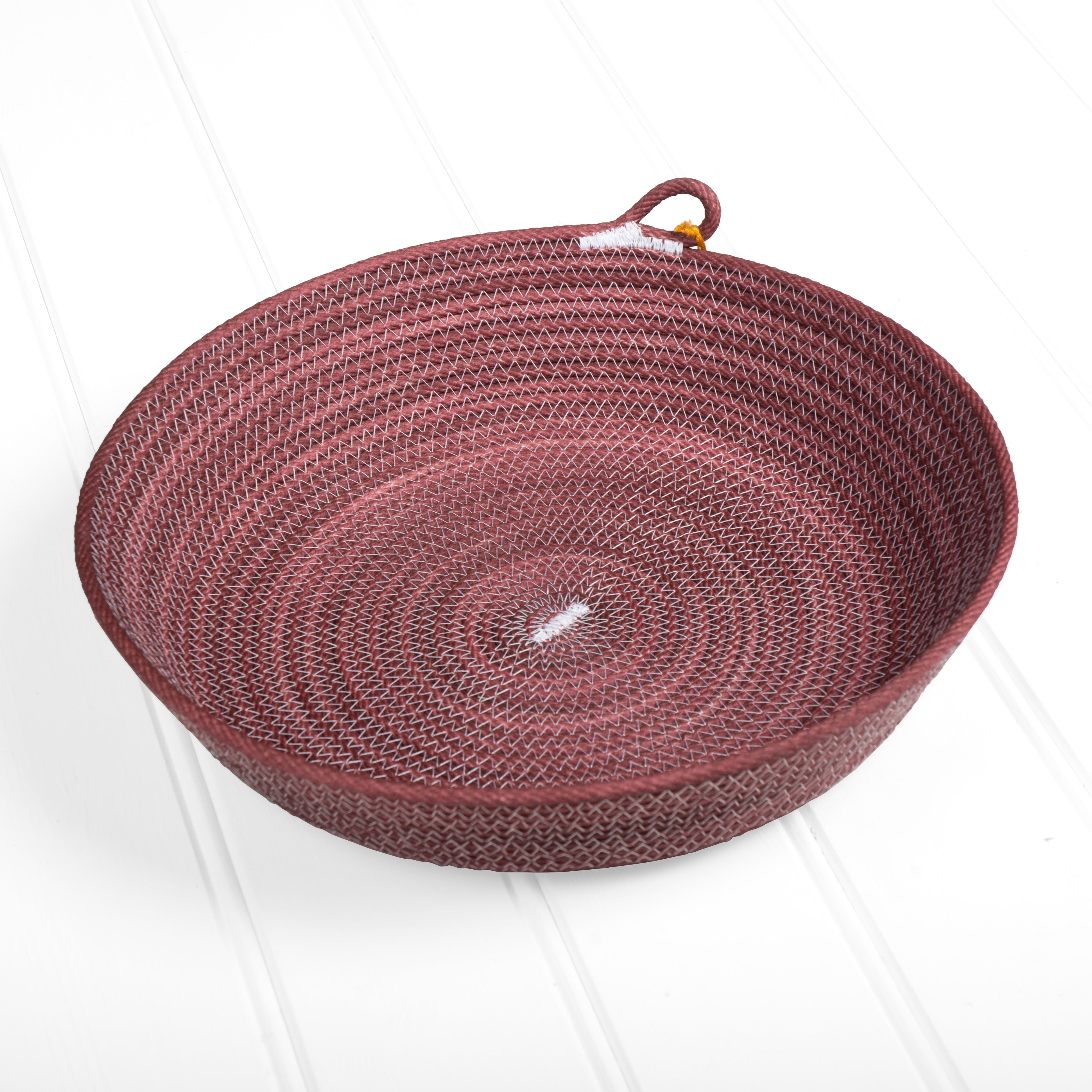 Medium dyed flat bowl – red