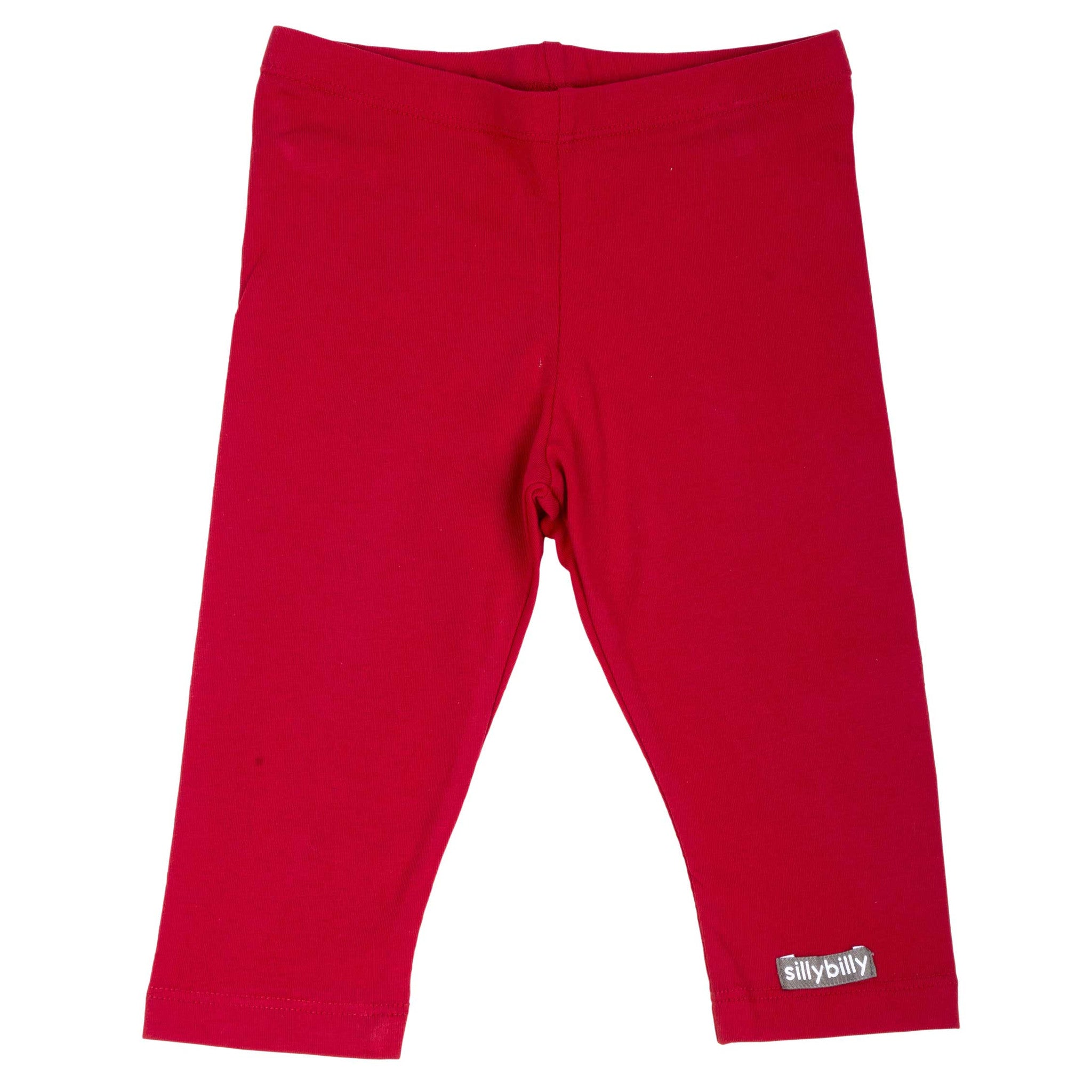 Red cropped leggings