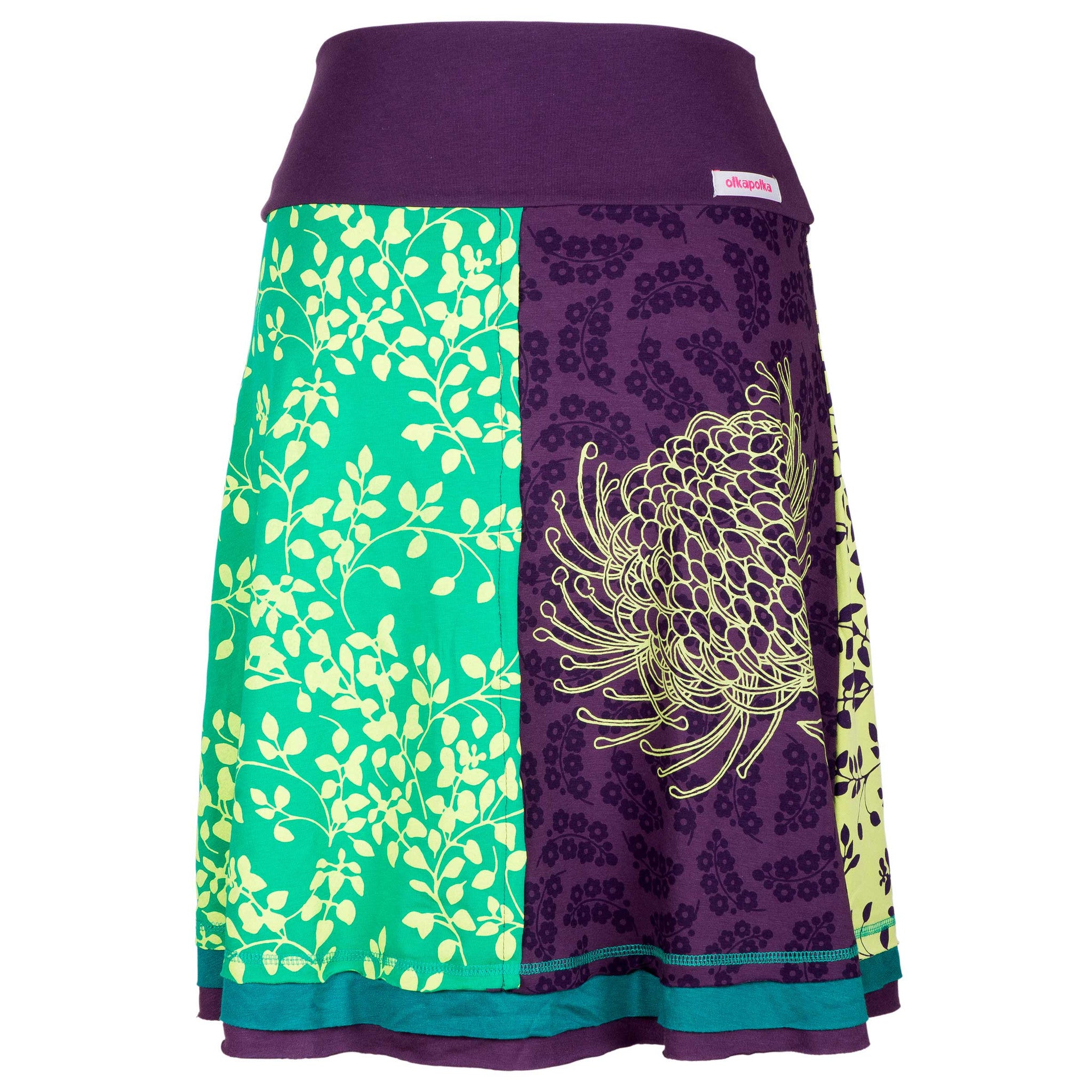 A-line Purple protea short skirt