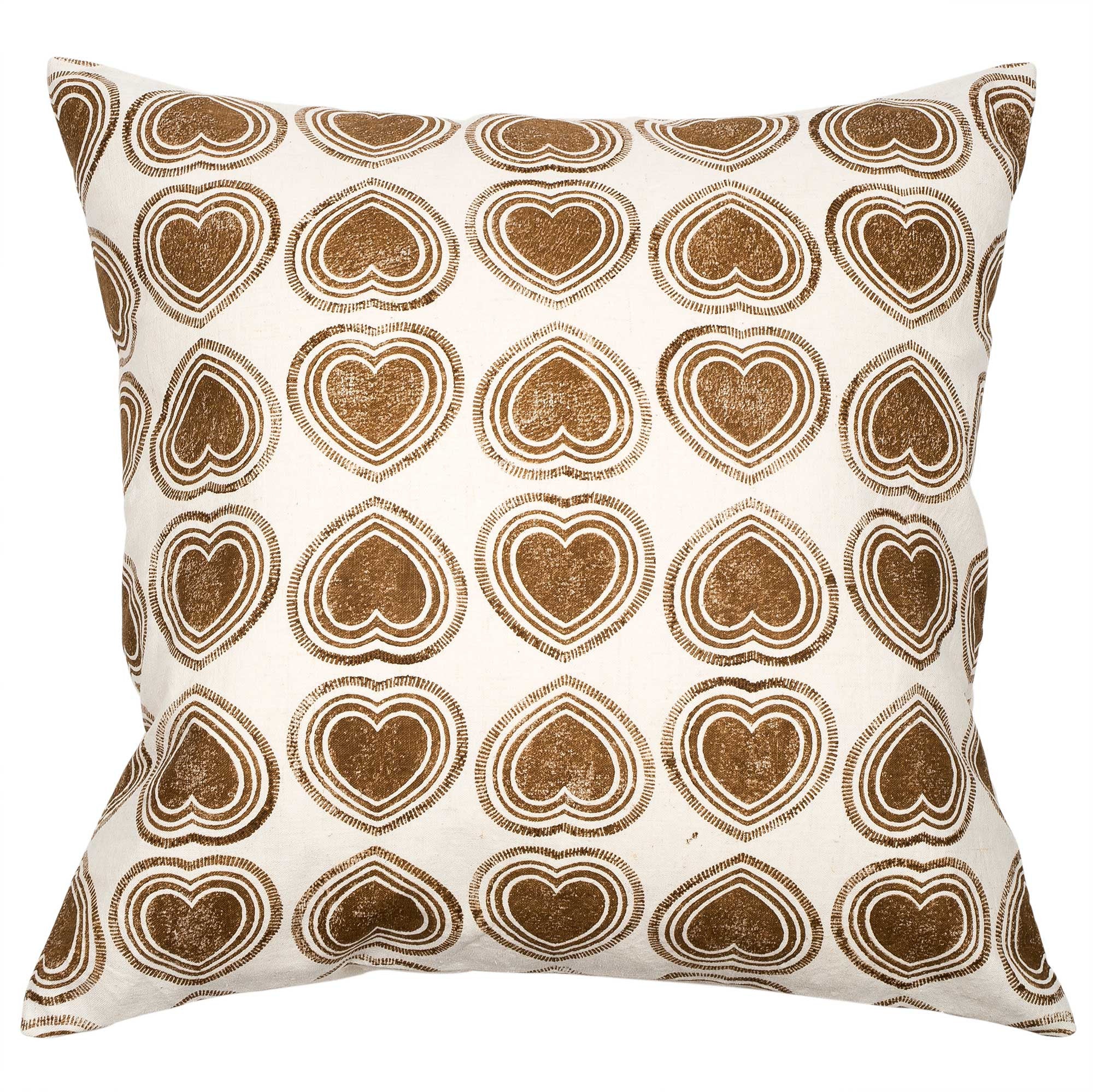 Brown Hearts cushion