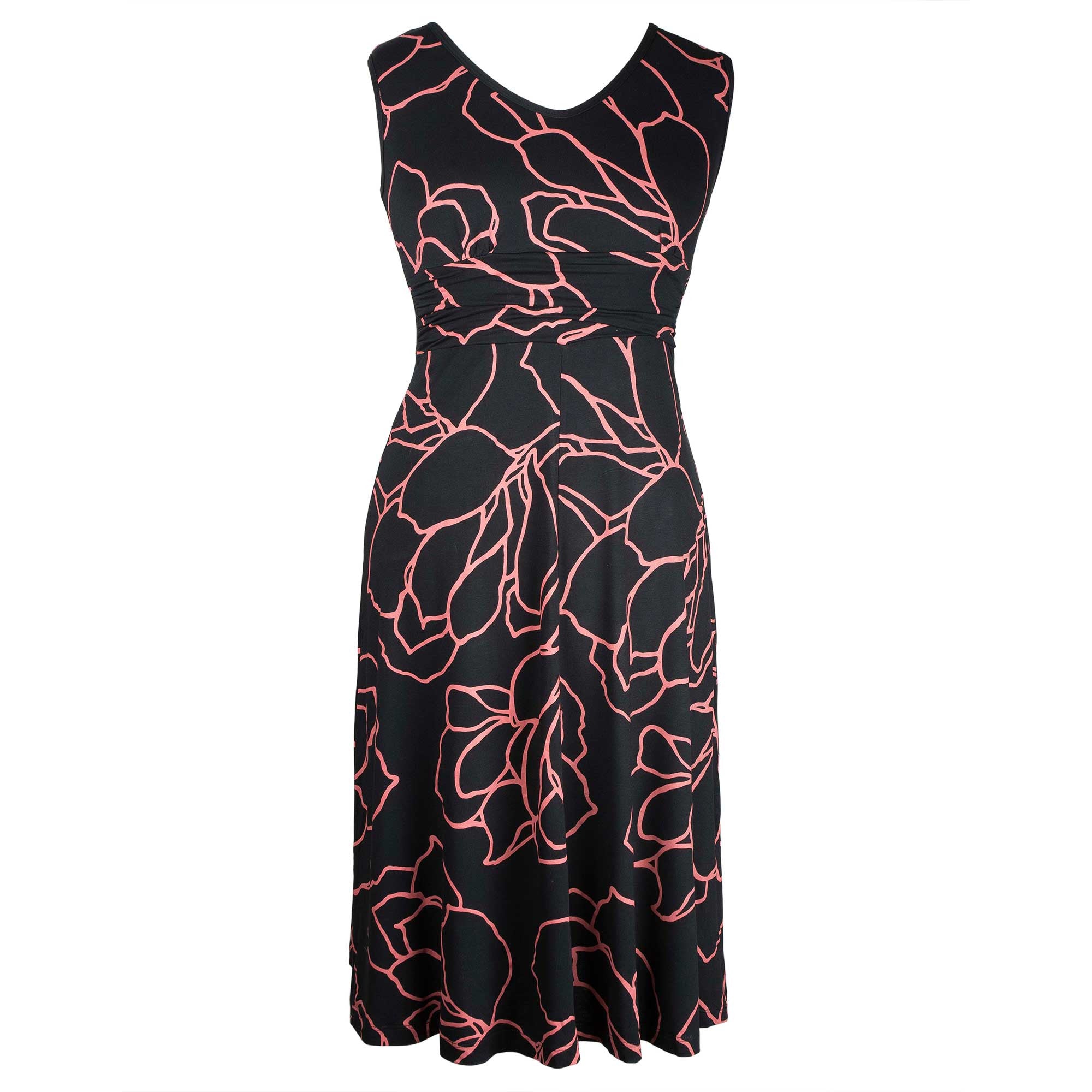 Pink Flower short maxi dress