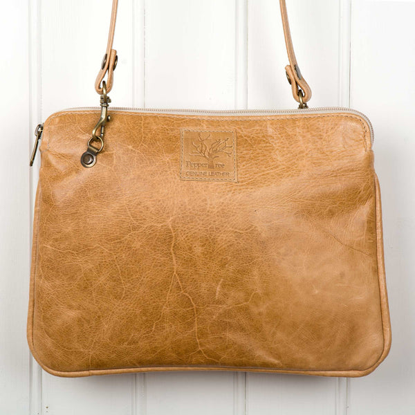 Leather Clutch Sling – light