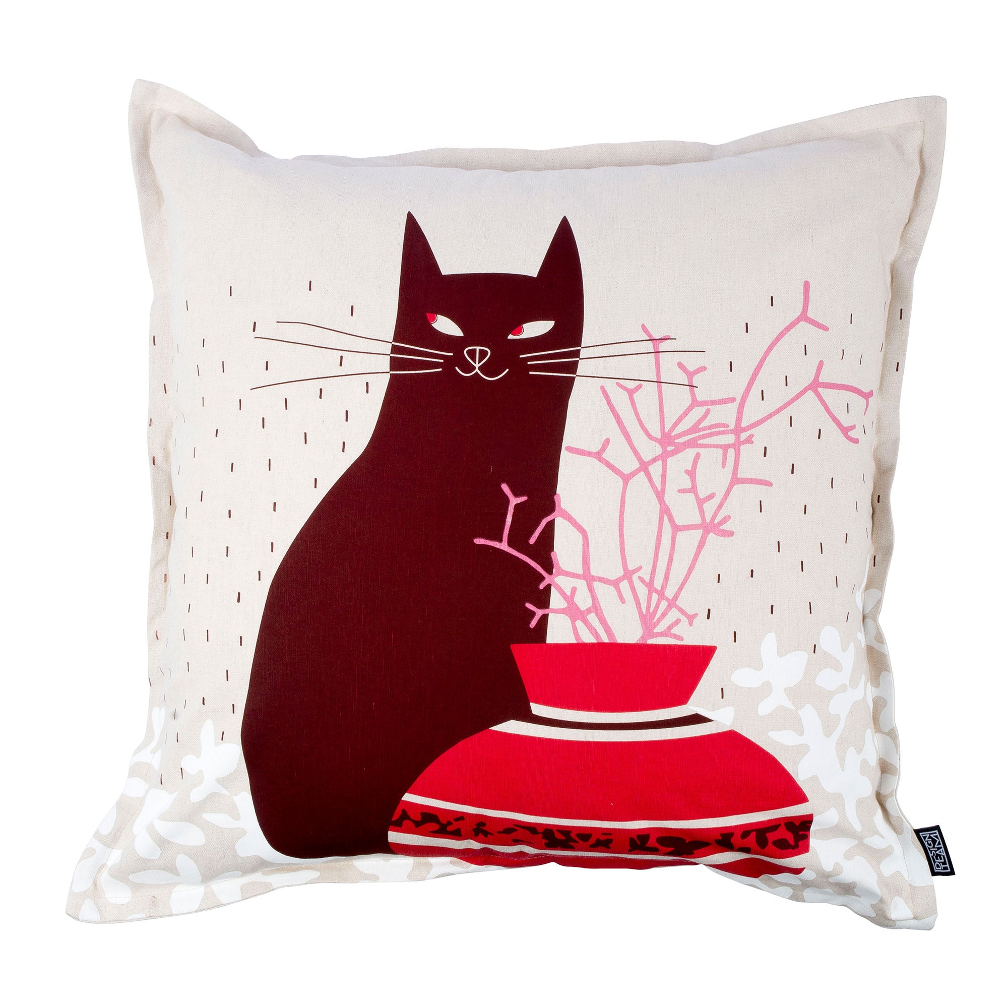 Cool Cat Claret cushion