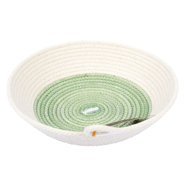 Small dyed flat bowl – green
